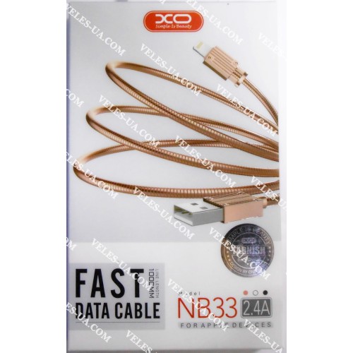 шнур Apple (шт. USB-2.0 A- шт. iP5), 1,0м, XO-NB33, 2,4A, коробка (артикул: 01-1275.) шнур Apple (шт. USB-2.0 A- шт. iP5), 1,0м, XO-NB33, 2,4A, коробка (артикул: 01-1275.)
