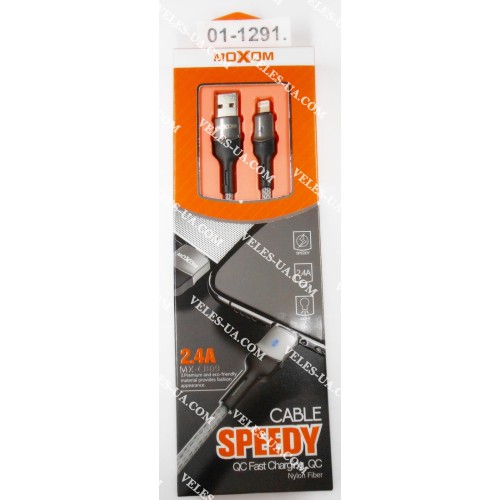 шнур Apple (шт. USB-2.0 A- шт. iP5), 1,0м, Moxom MX-CB09, 2.4A, короб.GR (артикул: 01-1291.) шнур Apple (шт. USB-2.0 A- шт. iP5), 1,0м, Moxom MX-CB09, 2.4A, короб.GR (артикул: 01-1291.)