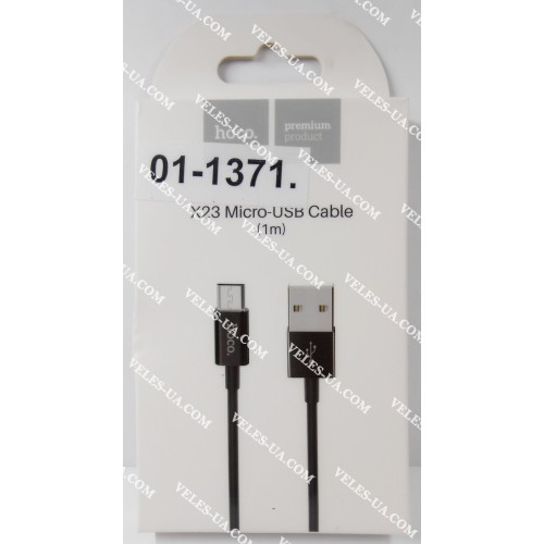 шнур Штекер mikro USB(5pin) x Шт. USB-2.0 A, 1,0м, Hoco X23 Skilled, BK, коробка (артикул: 01-1371.) шнур Штекер mikro USB(5pin) x Шт. USB-2.0 A, 1,0м, Hoco X23 Skilled, BK, коробка (артикул: 01-1371.)