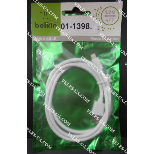 шнур Apple (шт. USB-2.0 A- шт. iP5), 1,2м, Belkin, кульок, W (артикул: 01-1398.) шнур Apple (шт. USB-2.0 A- шт. iP5), 1,2м, Belkin, кульок, W (артикул: 01-1398.)