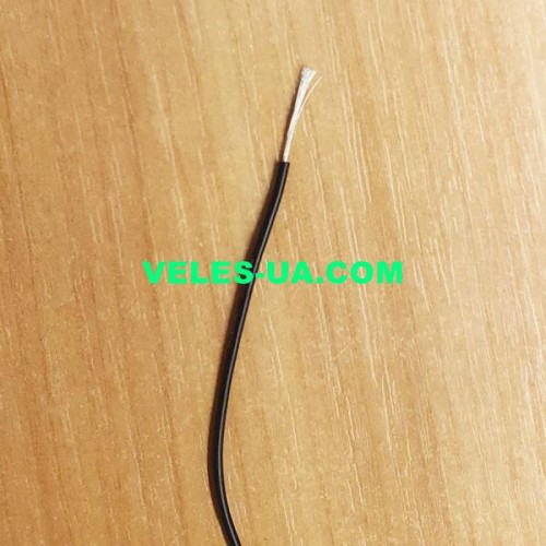 Кабель живлення 1х 0,15кв.мм. CU, 1x30/0,08, d1.5mm, 26AWG, силіконовий, ЧОРНИЙ (артикул: 01-1461.BK) Кабель живлення 1х 0,15кв.мм. CU, 1x30/0,08, d1.5mm, 26AWG, силіконовий, ЧОРНИЙ (артикул: 01-1461.BK)
