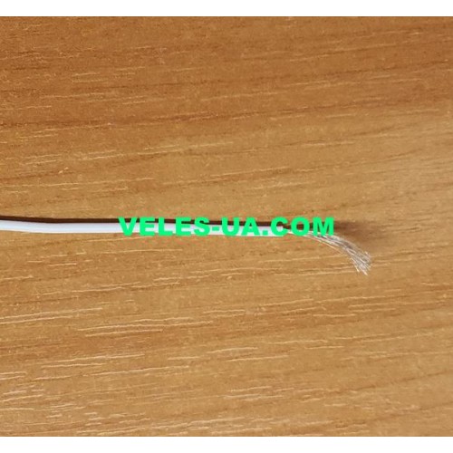 Кабель живлення 1х 0,15кв.мм. CU, 1x30/0,08, d1.5mm, 26AWG, силіконовий, БІЛИЙ (артикул: 01-1461.W) Кабель живлення 1х 0,15кв.мм. CU, 1x30/0,08, d1.5mm, 26AWG, силіконовий, БІЛИЙ (артикул: 01-1461.W)