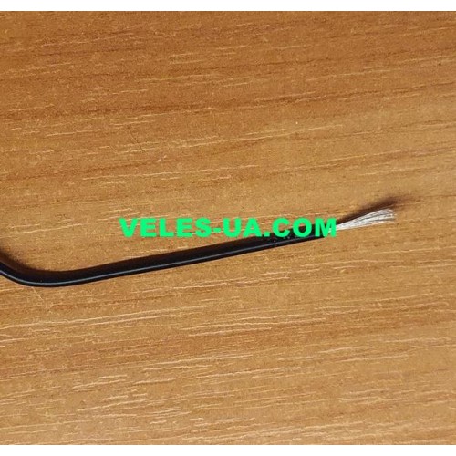 Кабель живлення 1х 0,20кв.мм. CU, 1x40/0,08, d1.6mm, 24AWG, силіконовий, ЧОРНИЙ (артикул: 01-1462.BK) Кабель живлення 1х 0,20кв.мм. CU, 1x40/0,08, d1.6mm, 24AWG, силіконовий, ЧОРНИЙ (артикул: 01-1462.BK)