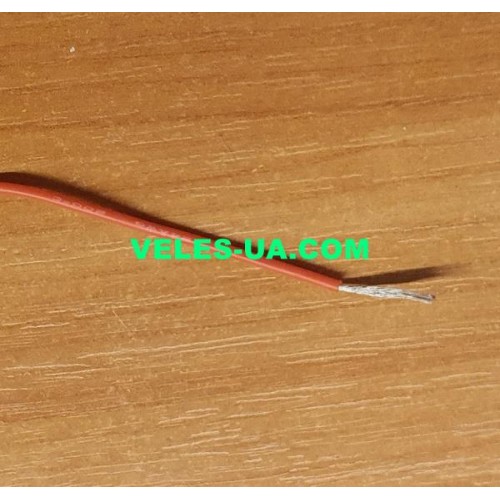 Кабель живлення 1х 0,20кв.мм. CU, 1x40/0,08, d1.6mm, 24AWG, силіконовий, ЧЕРВОНИЙ (артикул: 01-1462.RD) Кабель живлення 1х 0,20кв.мм. CU, 1x40/0,08, d1.6mm, 24AWG, силіконовий, ЧЕРВОНИЙ (артикул: 01-1462.RD)