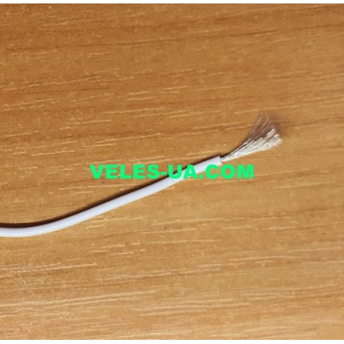 Кабель живлення 1х 0,20кв.мм. CU, 1x40/0,08, d1.6mm, 24AWG, силіконовий, БІЛИЙ (артикул: 01-1462.W) Кабель живлення 1х 0,20кв.мм. CU, 1x40/0,08, d1.6mm, 24AWG, силіконовий, БІЛИЙ (артикул: 01-1462.W)