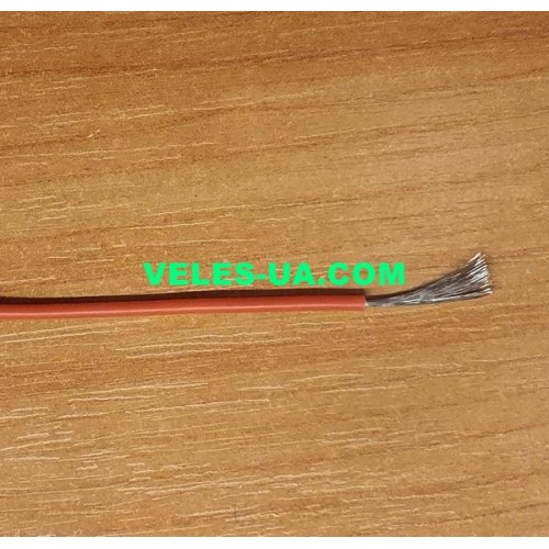Кабель живлення 1х 0,30кв.мм. CU, 1x60/0,08, d1.7mm, 22AWG, силіконовий, ЧЕРВОНИЙ (артикул: 01-1463.RD) Кабель живлення 1х 0,30кв.мм. CU, 1x60/0,08, d1.7mm, 22AWG, силіконовий, ЧЕРВОНИЙ (артикул: 01-1463.RD)
