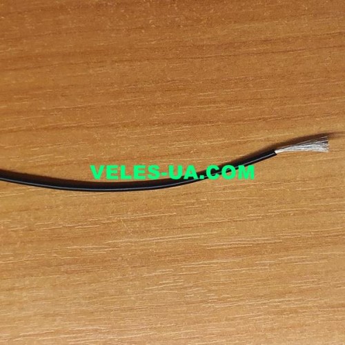 Кабель живлення 1х 0,50кв.мм. CU, 1x100/0,08, d1.8mm, 20AWG, силіконовий, ЧОРНИЙ (артикул: 01-1464.BK) Кабель живлення 1х 0,50кв.мм. CU, 1x100/0,08, d1.8mm, 20AWG, силіконовий, ЧОРНИЙ (артикул: 01-1464.BK)