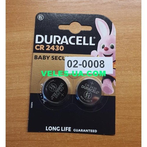 CR2430 3V Duracell (артикул: 02-0008) CR2430 3V Duracell (артикул: 02-0008)