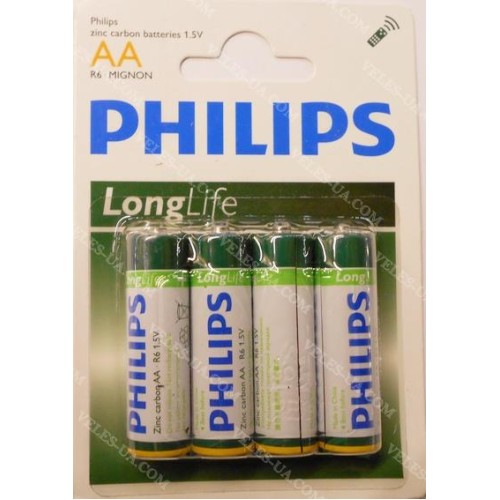 R6 Philips LongLife (артикул: 02-0052) R6 Philips LongLife (артикул: 02-0052)