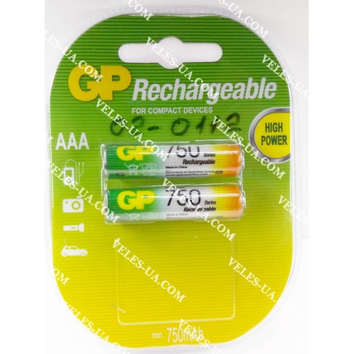 Ro3, AAA 750mAh 1,2V GP (артикул: 02-0112) Ro3, AAA 750mAh 1,2V GP (артикул: 02-0112)