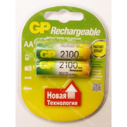 R6, AA, 1.2V 2100mA, GP, Ni-Cd (артикул: 02-0228) R6, AA, 1.2V 2100mA, GP, Ni-Cd (артикул: 02-0228)