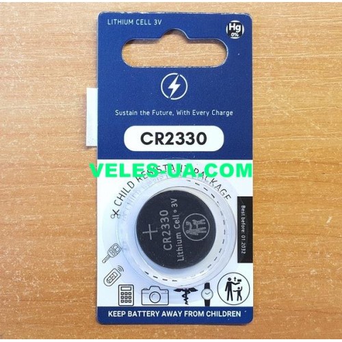 CR2330 3V Litium Cell (артикул: 02-0340) CR2330 3V Litium Cell (артикул: 02-0340)