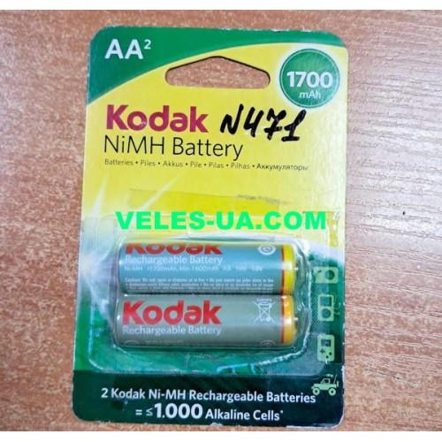 R6, AA, 1.2V 1700mA, Kodak, Ni-Cd (артикул: 02-0471) R6, AA, 1.2V 1700mA, Kodak, Ni-Cd (артикул: 02-0471)