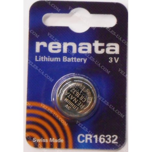 CR1632 3V Renata (артикул: 02-0483) CR1632 3V Renata (артикул: 02-0483)