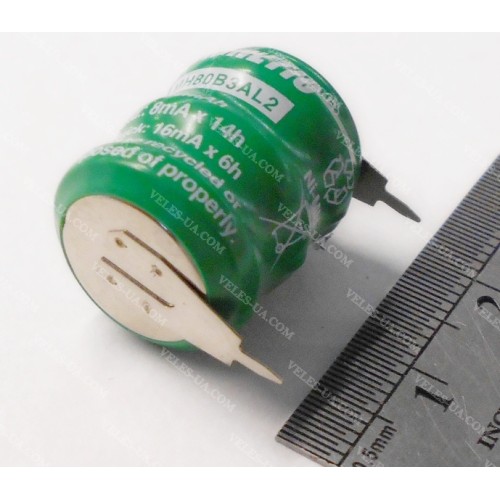 акум дисковий 3,6V 80mAh MH80B3AL2 mini.3,6v-3 (артикул: 02-1014) акум дисковий 3,6V 80mAh MH80B3AL2 mini.3,6v-3 (артикул: 02-1014)
