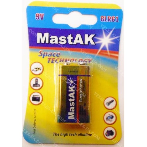 6LR61 9v MastAK alkaline (артикул: 02-1147) 6LR61 9v MastAK alkaline (артикул: 02-1147)