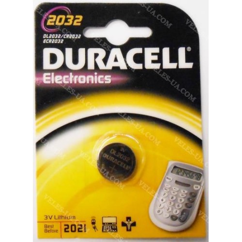 CR2032 3V DURASELL (артикул: 02-1202) CR2032 3V DURASELL (артикул: 02-1202)