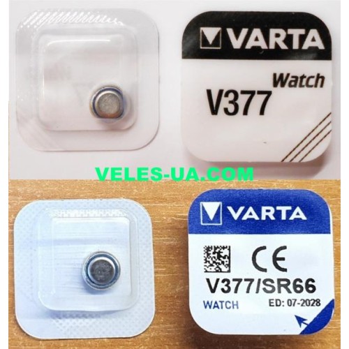 G 4 LR377, 626, LR66, 177, SR626SW, Varta SR_W 28mAh (срібло) (артикул: 02-1257) G 4 LR377, 626, LR66, 177, SR626SW, Varta SR_W 28mAh (срібло) (артикул: 02-1257)