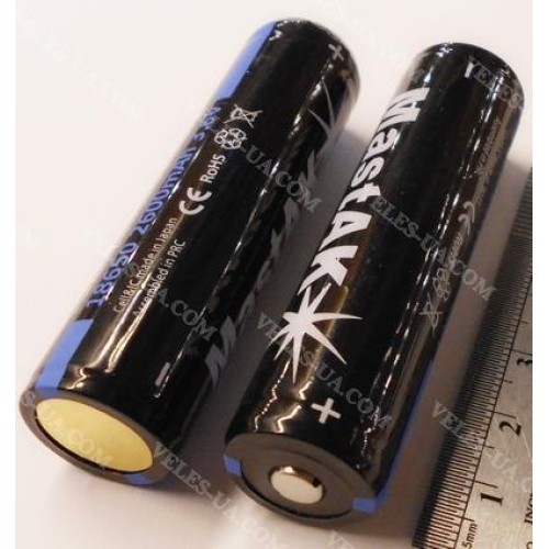аккум ПрLi d18.65mm ICR18650B 3,6V 2600mAh Li MastAK з електронікою Sanyo, Samsung (артикул: 02-1266) аккум ПрLi d18.65mm ICR18650B 3,6V 2600mAh Li MastAK з електронікою Sanyo, Samsung (артикул: 02-1266)
