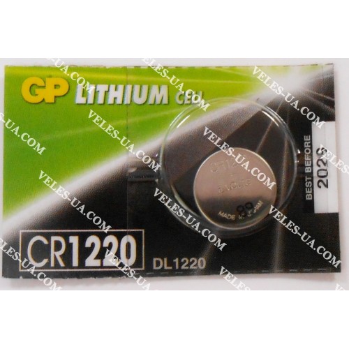 CR1220 3V GP 7U5 (артикул: 02-1378) CR1220 3V GP 7U5 (артикул: 02-1378)