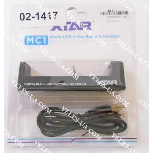 ЗП Авто- Li-3.6, 4.2V/0.5A для 1шт 18650 - 10440, XTAR MC1 (артикул: 02-1417) ЗП Авто- Li-3.6, 4.2V/0.5A для 1шт 18650 - 10440, XTAR MC1 (артикул: 02-1417)