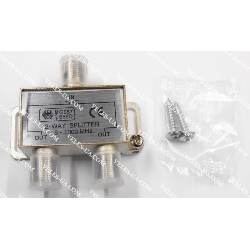 2-WAY Spliter дільник на 2TV німці (артикул: 03-0061.) 2-WAY Spliter дільник на 2TV німці (артикул: 03-0061.)