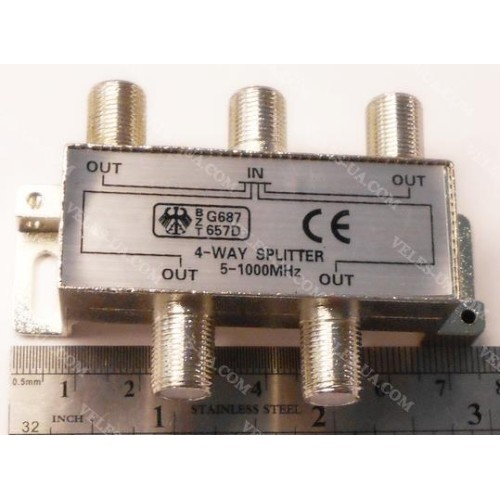 4-WAY Spliter дільник на 4TV німці (артикул: 03-0063.) 4-WAY Spliter дільник на 4TV німці (артикул: 03-0063.)