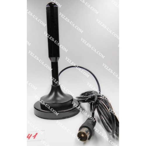 Антена кімнатна МВ-ДМВ TV, Eurosky ES-002, 5V, 0.3m, активна, 12дБ, з кабелем (артикул: 03-1141.) Антена кімнатна МВ-ДМВ TV, Eurosky ES-002, 5V, 0.3m, активна, 12дБ, з кабелем (артикул: 03-1141.)