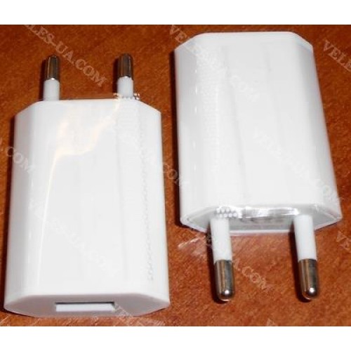 БЖ з USB вих 5V, Iнагр=1,0A ( 1шт Гн.USB), плоский білий; model:VD07 (артикул: 07-0323.W) БЖ з USB вих 5V, Iнагр=1,0A ( 1шт Гн.USB), плоский білий; model:VD07 (артикул: 07-0323.W)