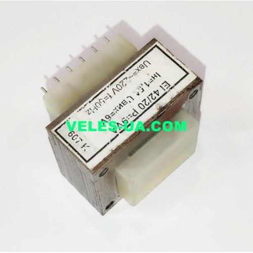 трансформатор 6V 1,5A 9BA EI 42/20 в чохлі (артикул: 07-0607.) трансформатор 6V 1,5A 9BA EI 42/20 в чохлі (артикул: 07-0607.)