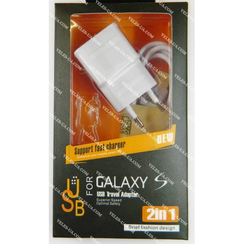 БЖ з USB вих 5V, Iнагр=2,4A ( 1шт Гн. USB + кабель шт.mikroUSB) model: SAMSUNG ETA-U90EBE БІЛИЙ (артикул: 07-2059.W) БЖ з USB вих 5V, Iнагр=2,4A ( 1шт Гн. USB + кабель шт.mikroUSB) model: SAMSUNG ETA-U90EBE БІЛИЙ (артикул: 07-2059.W)