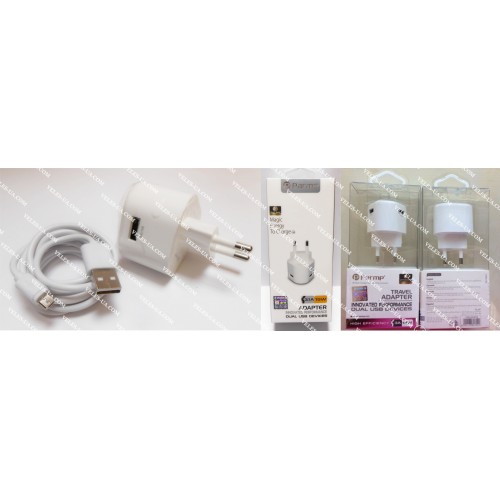 БЖ з USB вих 5V, Iнагр=3,1A ( 2шт Гн. USB + кабель шт.mikroUSB) model: Parmp TADU-02RU, коробка, W (артикул: 07-2097.W) БЖ з USB вих 5V, Iнагр=3,1A ( 2шт Гн. USB + кабель шт.mikroUSB) model: Parmp TADU-02RU, коробка, W (артикул: 07-2097.W)