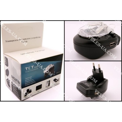Зарядний пристрій , універсальний ,DC5V 250mA 2400mAh model:TCT Euro CT-03 (артикул: 07-2110.) Зарядний пристрій , універсальний ,DC5V 250mA 2400mAh model:TCT Euro CT-03 (артикул: 07-2110.)