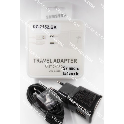 БЖ з USB вих 5V, Iнагр=2,0A ( 1шт Гн. USB + каб шт.mikroUSB) model:Samsung EP-TA20EWE, BK, коробка (артикул: 07-2152.BK) БЖ з USB вих 5V, Iнагр=2,0A ( 1шт Гн. USB + каб шт.mikroUSB) model:Samsung EP-TA20EWE, BK, коробка (артикул: 07-2152.BK)
