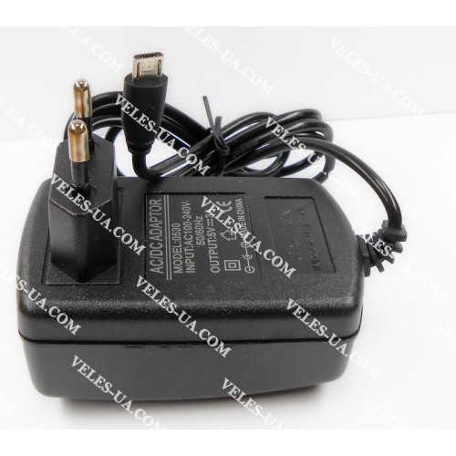 БЖ AC220V/DC 5V 3 A корпус-вилка (шт.mikro USB(5pin Nokia) model: 0530 (артикул: 07-2164.) БЖ AC220V/DC 5V 3 A корпус-вилка (шт.mikro USB(5pin Nokia) model: 0530 (артикул: 07-2164.)