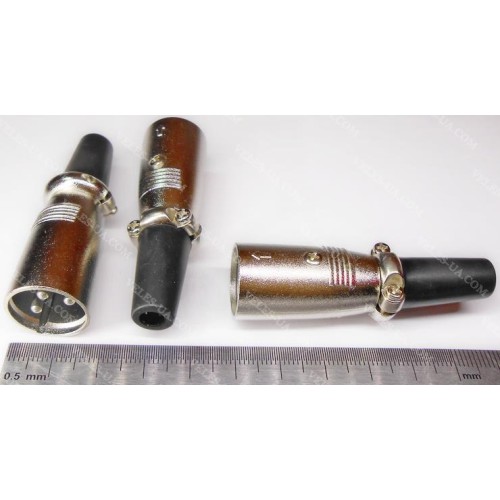 Штекер CANON 3pin TIP-I, під кабель (артикул: 08-0076.) Штекер CANON 3pin TIP-I, під кабель (артикул: 08-0076.)