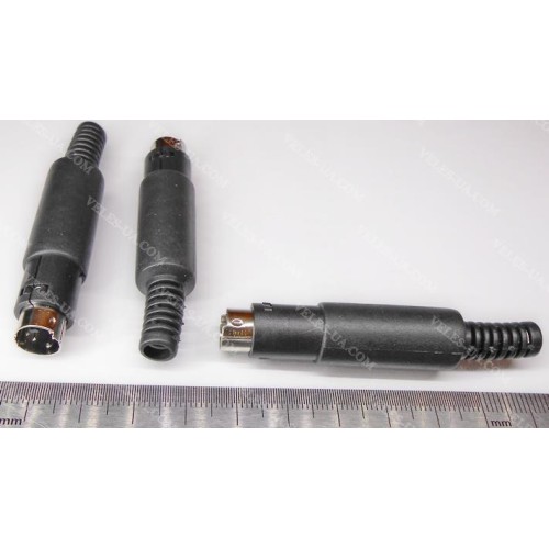 Штекер mini DIN 4pin , SVHS, пластик під кабель (артикул: 08-0160.) Штекер mini DIN 4pin , SVHS, пластик під кабель (артикул: 08-0160.)