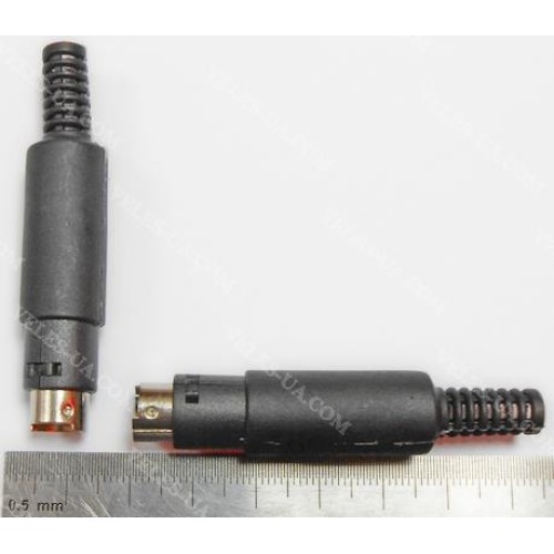 Штекер mini DIN 6pin , SVHS, пластик під кабель (артикул: 08-0161.) Штекер mini DIN 6pin , SVHS, пластик під кабель (артикул: 08-0161.)