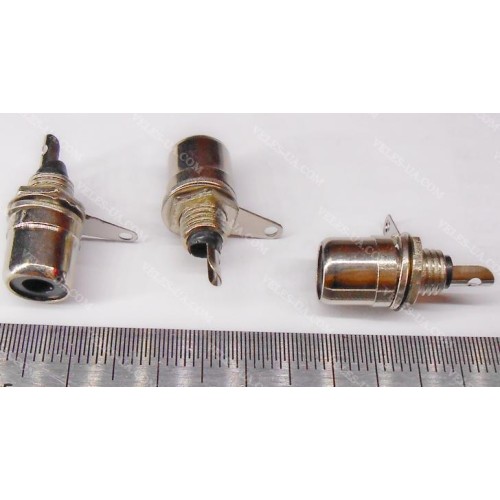 Гніздо RCA метал ЧОРНЕ, монтажне на корпус (артикул: 08-0164.BK) Гніздо RCA метал ЧОРНЕ, монтажне на корпус (артикул: 08-0164.BK)