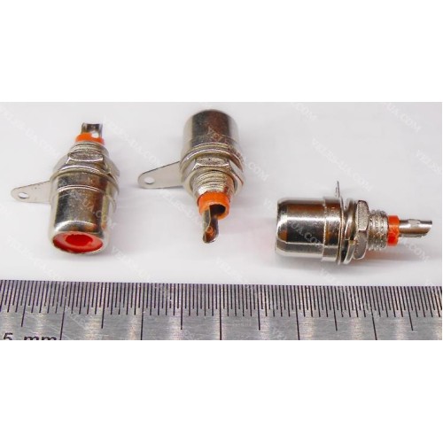 Гніздо RCA метал ЧЕРВОНЕ, монтажне на корпус (артикул: 08-0164.RD) Гніздо RCA метал ЧЕРВОНЕ, монтажне на корпус (артикул: 08-0164.RD)