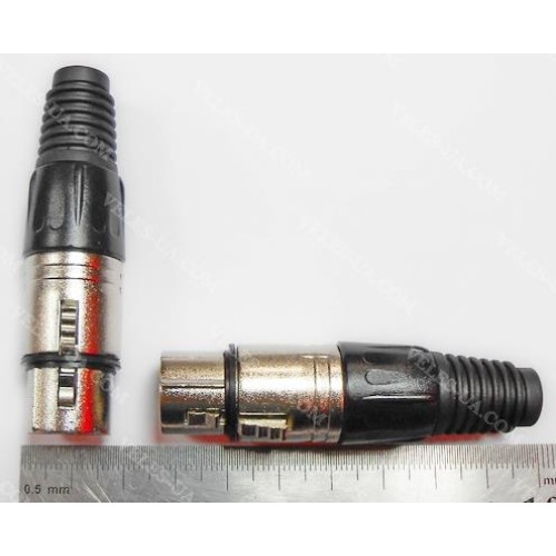 Гніздо CANON 3pin TIP-II BK, під кабель (артикул: 08-0187.BK) Гніздо CANON 3pin TIP-II BK, під кабель (артикул: 08-0187.BK)