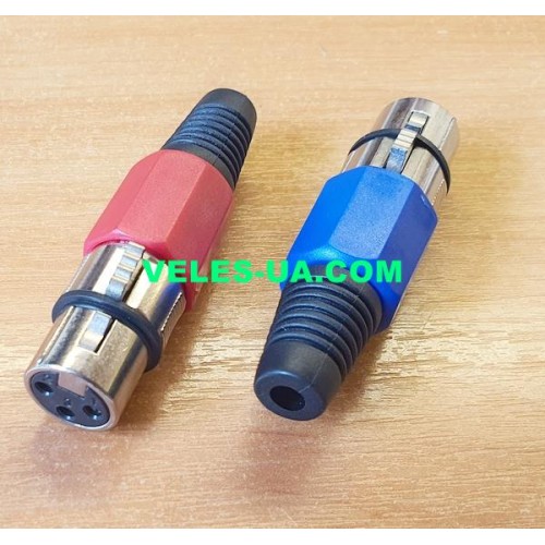 Гніздо CANON 3pin TIP-II BL, під кабель (артикул: 08-0187.BL) Гніздо CANON 3pin TIP-II BL, під кабель (артикул: 08-0187.BL)