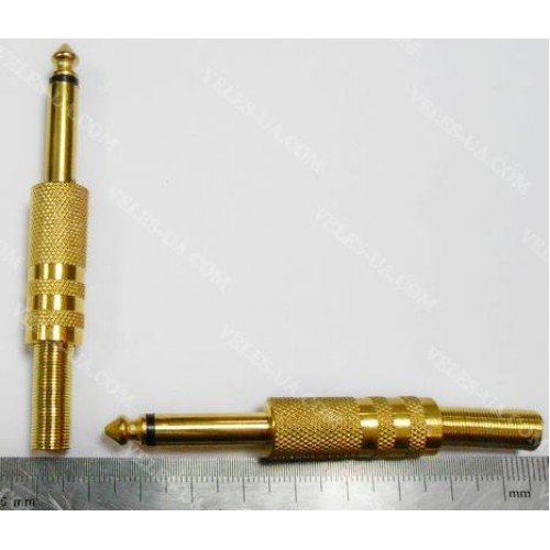 Штекер d6,3 моно корпус GOLD, під кабель (артикул: 08-0272.) Штекер d6,3 моно корпус GOLD, під кабель (артикул: 08-0272.)