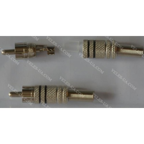 штекер RCA метал з пружиною d6,5mm чорний, під кабель (артикул: 08-0337.BK) штекер RCA метал з пружиною d6,5mm чорний, під кабель (артикул: 08-0337.BK)