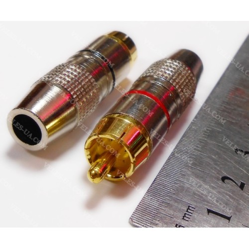 Штекер RCA метал silver-gold d6,5mm ЧОРНИЙ, під кабель (артикул: 08-0375.BK) Штекер RCA метал silver-gold d6,5mm ЧОРНИЙ, під кабель (артикул: 08-0375.BK)
