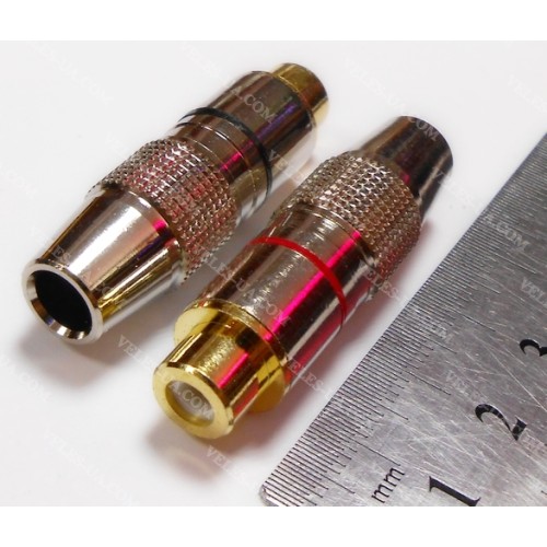 Гніздо RCA метал silver-gold Red, під кабель (артикул: 08-0385.RD) Гніздо RCA метал silver-gold Red, під кабель (артикул: 08-0385.RD)