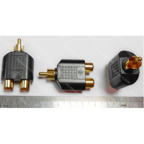 перехідник Штекер RCA х 2 Гнізда RCA, GOLD, корпус метал (артикул: 08-0415.) перехідник Штекер RCA х 2 Гнізда RCA, GOLD, корпус метал (артикул: 08-0415.)