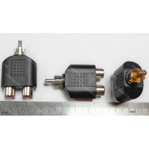 перехідник Штекер RCA х 2 Гнізда RCA, корпус пластик (артикул: 08-0416.) перехідник Штекер RCA х 2 Гнізда RCA, корпус пластик (артикул: 08-0416.)