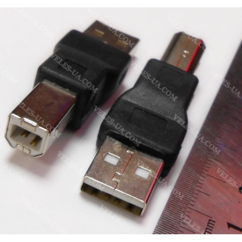 перехідник USB-2.0 Штекер А х Штекер В (артикул: 08-0490.) перехідник USB-2.0 Штекер А х Штекер В (артикул: 08-0490.)