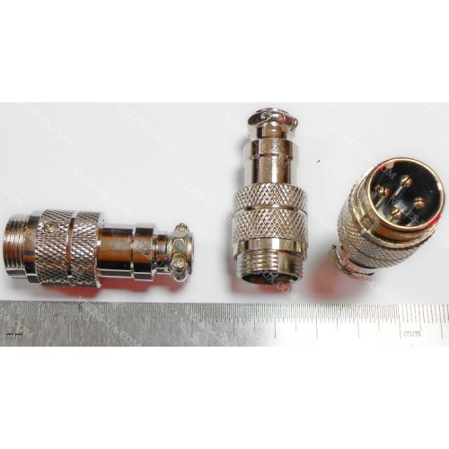 GX16, Штекер (М) мікрофонний d16mm, 4 pin, під шнур (артикул: 08-0549.) GX16, Штекер (М) мікрофонний d16mm, 4 pin, під шнур (артикул: 08-0549.)